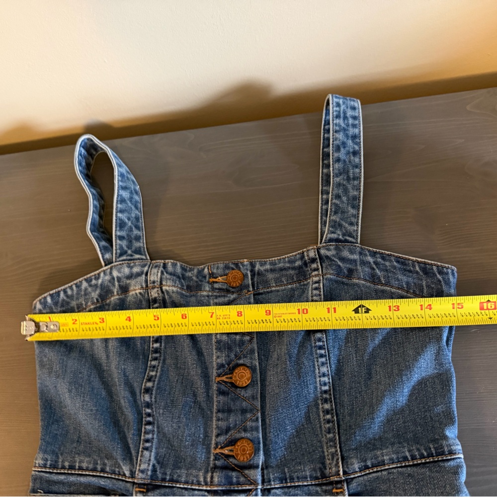 Madewell Button-Front Denim Jumper Dress - Picture 4 of 8